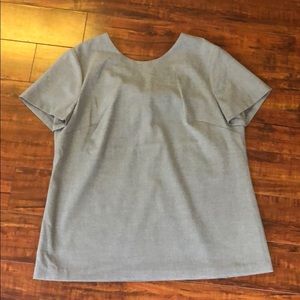 Grey blouse with gorgeous bow back